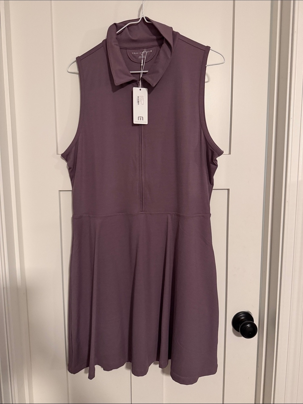 Travis Mathew Sleeveless Polo Dress in Dusty Mauve
